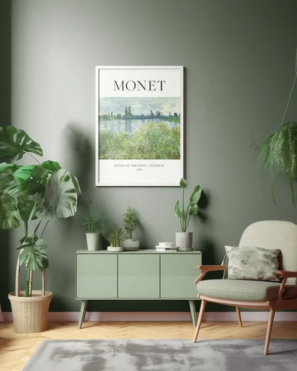 Banks Of The Seine - Poster - Klassisk konst - Ramexempel