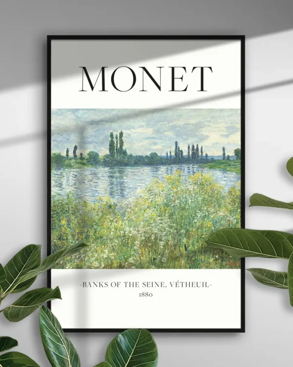 Banks Of The Seine - Poster - Klassisk konst - Ramexempel