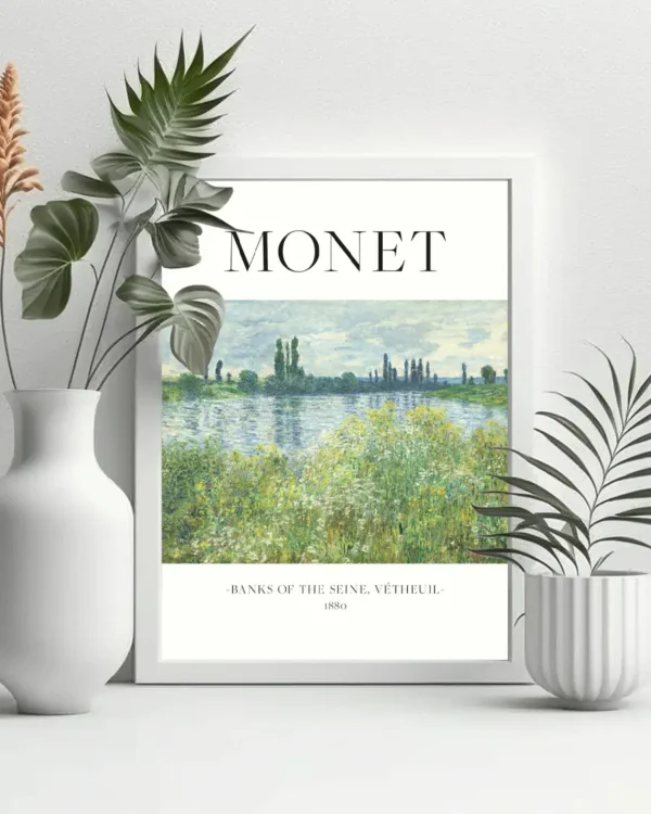 Banks Of The Seine - Poster - Klassisk konst - Ramexempel