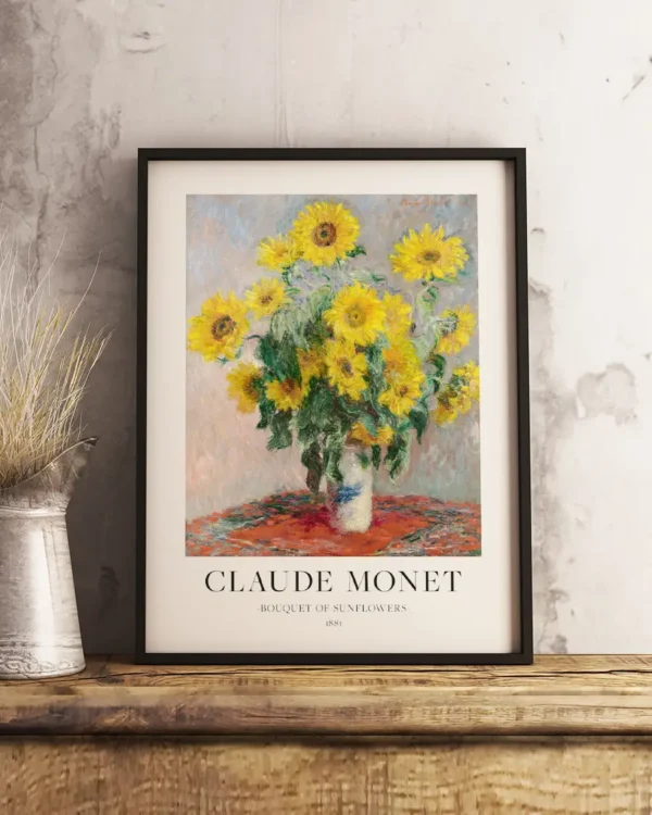 Bouquet Of Sunflowers - Poster - Klassisk konst - Ramexempel