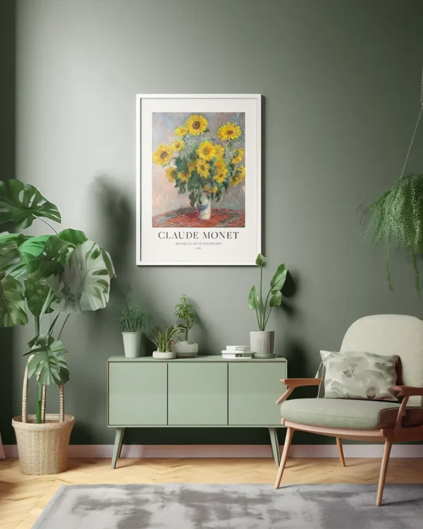 Bouquet Of Sunflowers - Poster - Klassisk konst - Ramexempel