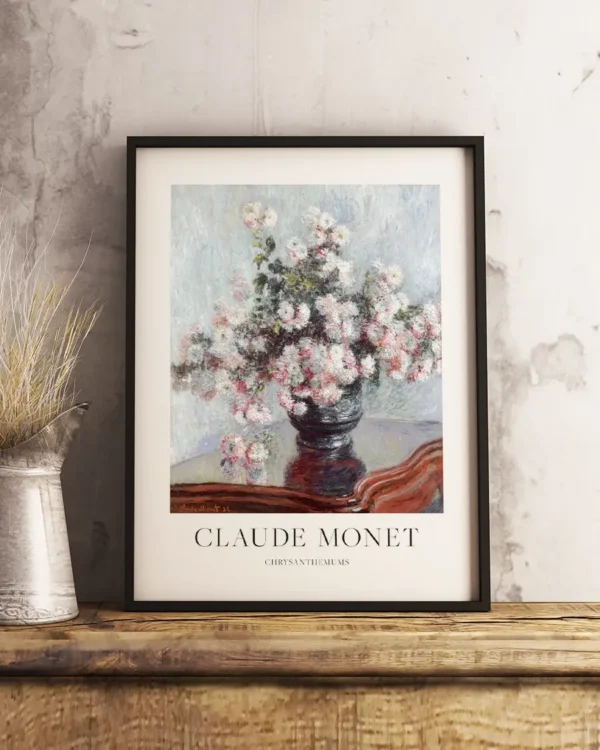 Chrysanthemums - Claude Monet - Poster - Klassisk konst - Ramexempel