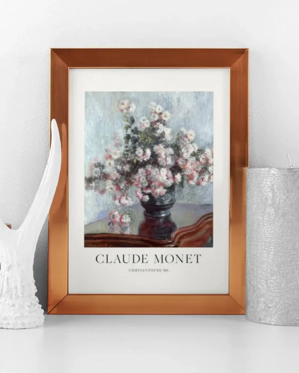 Chrysanthemums - Claude Monet - Poster - Klassisk konst - Ramexempel