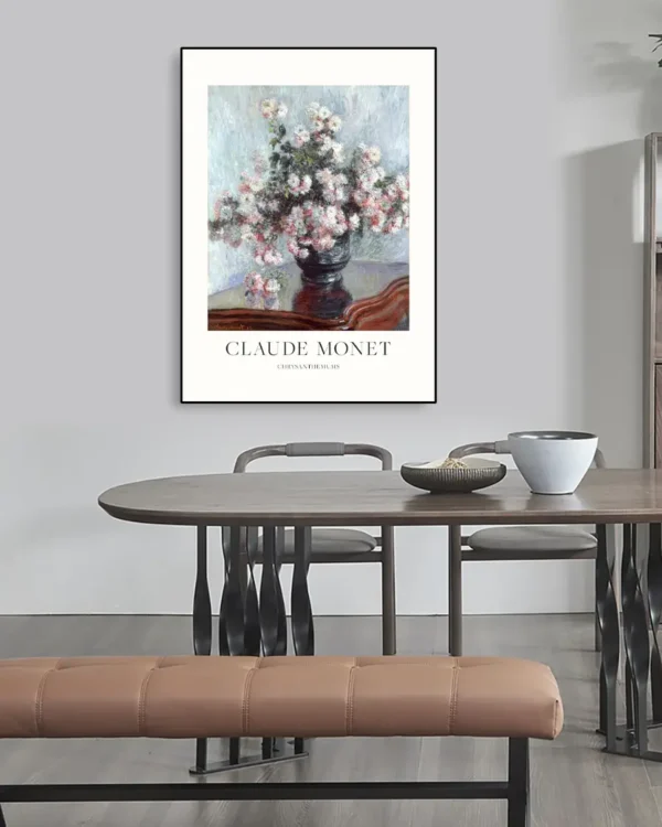 Chrysanthemums - Claude Monet - Poster - Klassisk konst - Ramexempel