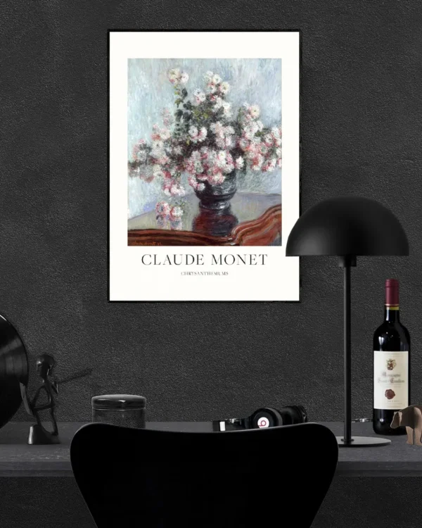 Chrysanthemums - Claude Monet - Poster - Klassisk konst - Ramexempel