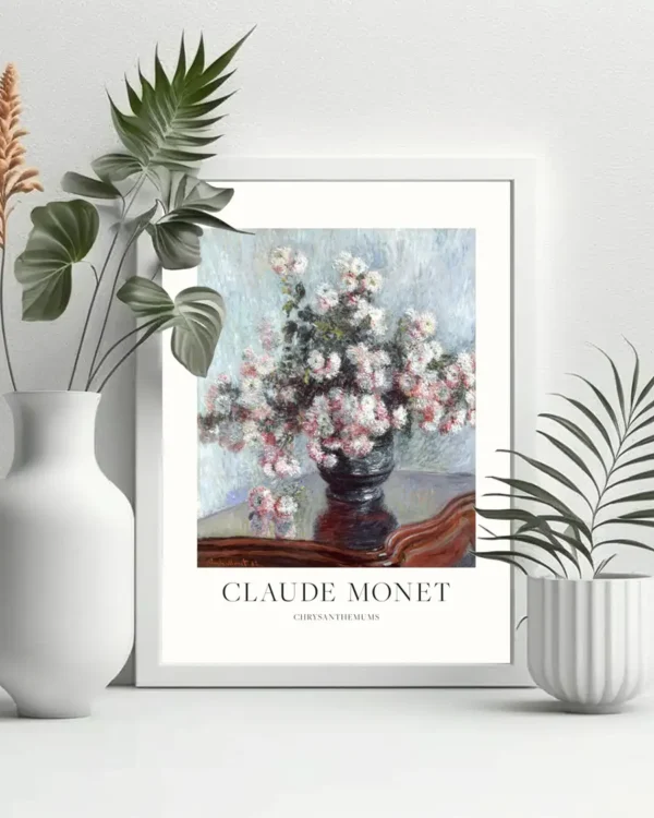 Chrysanthemums - Claude Monet - Poster - Klassisk konst - Ramexempel