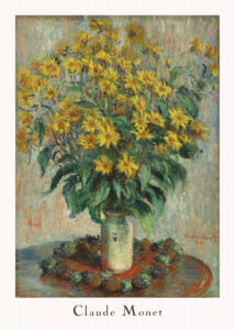 Jerusalem Artichoke Flowers - Claude Monet - Poster - Klassisk konst