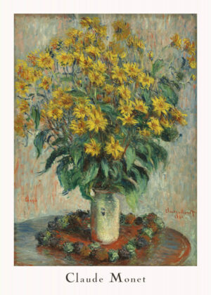 Jerusalem Artichoke Flowers - Claude Monet - Poster - Klassisk konst