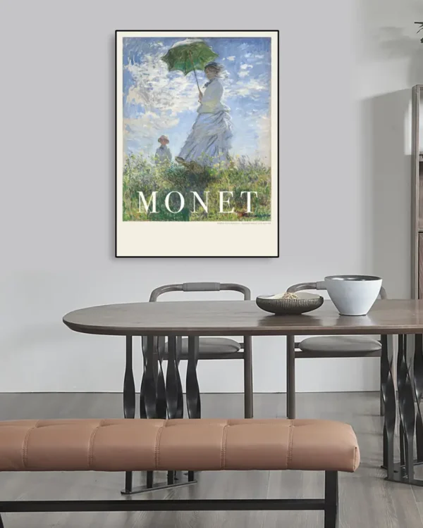 Woman With Parasol - Poster - Klassisk konst - Ramexempel