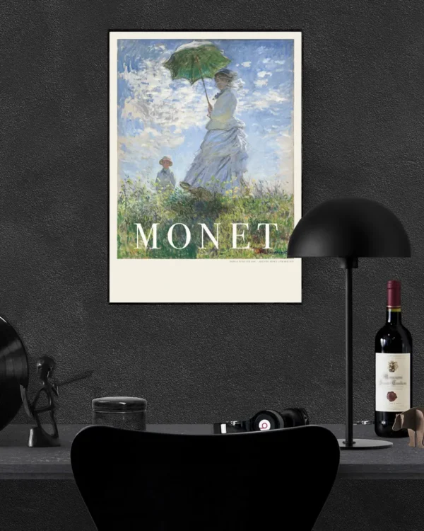 Woman With Parasol - Poster - Klassisk konst - Ramexempel