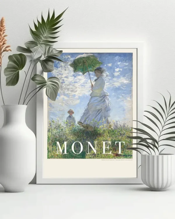Woman With Parasol - Poster - Klassisk konst - Ramexempel