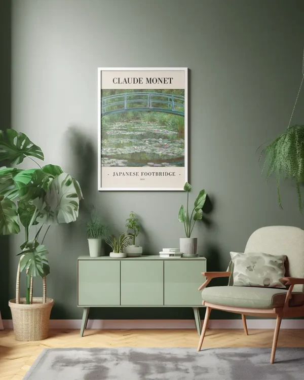 Japanese Footbridge 1899 - Poster - Klassisk konst - Ramexempel