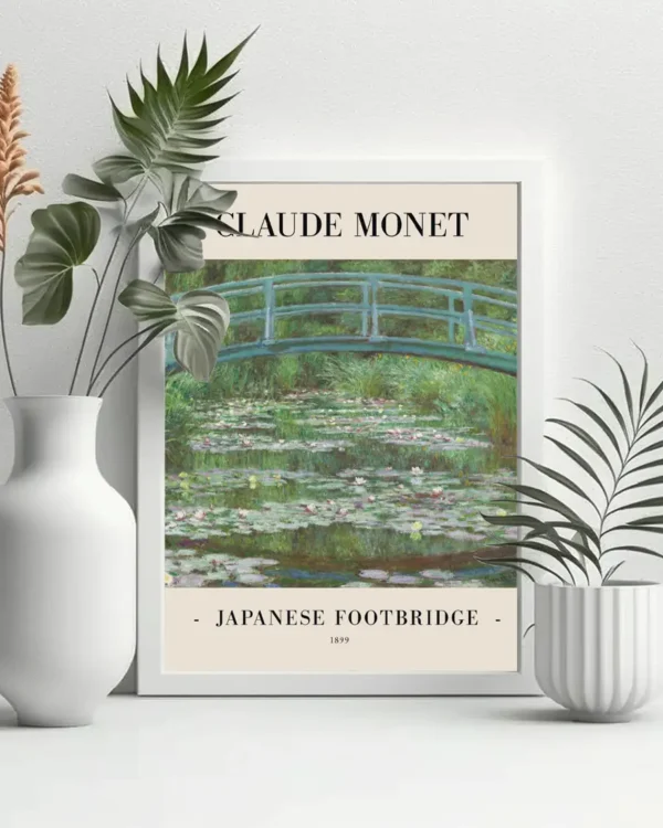 Japanese Footbridge 1899 - Poster - Klassisk konst - Ramexempel