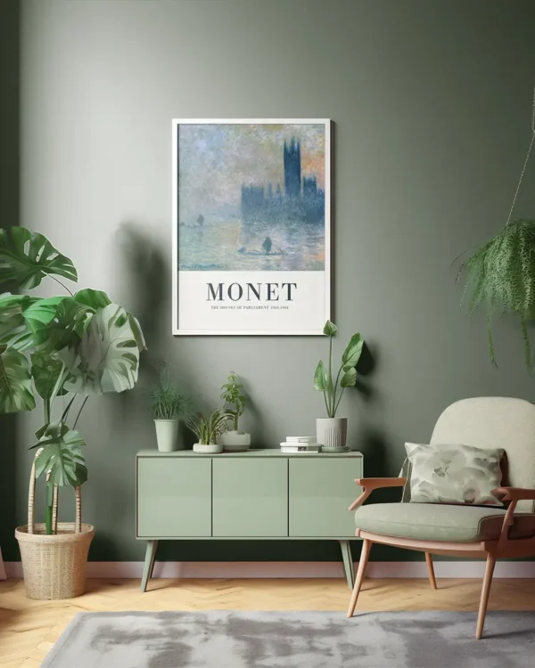 The Houses of Parliament - Poster - Klassisk konst - Ramexempel