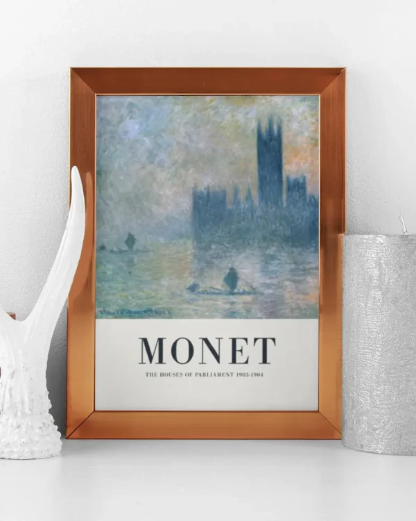 The Houses of Parliament - Poster - Klassisk konst - Ramexempel