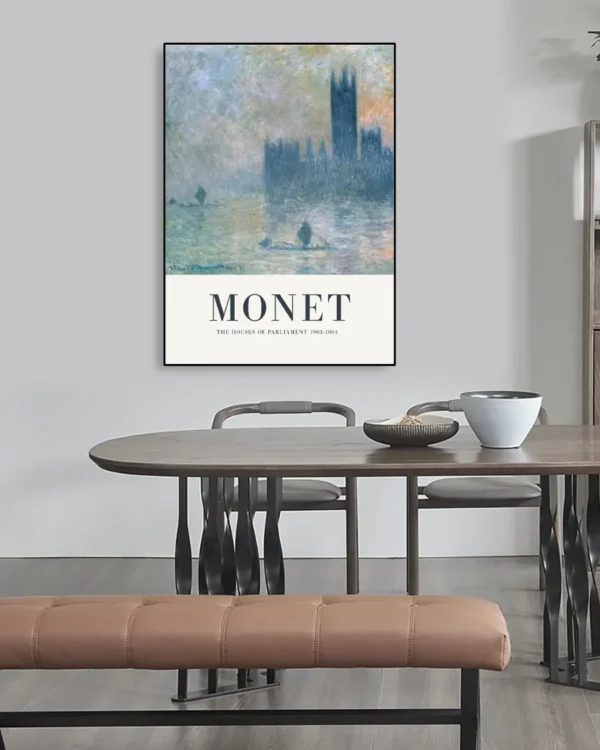 The Houses of Parliament - Poster - Klassisk konst - Ramexempel