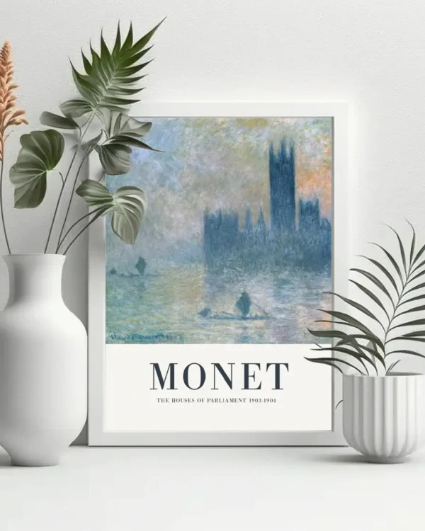 The Houses of Parliament - Poster - Klassisk konst - Ramexempel