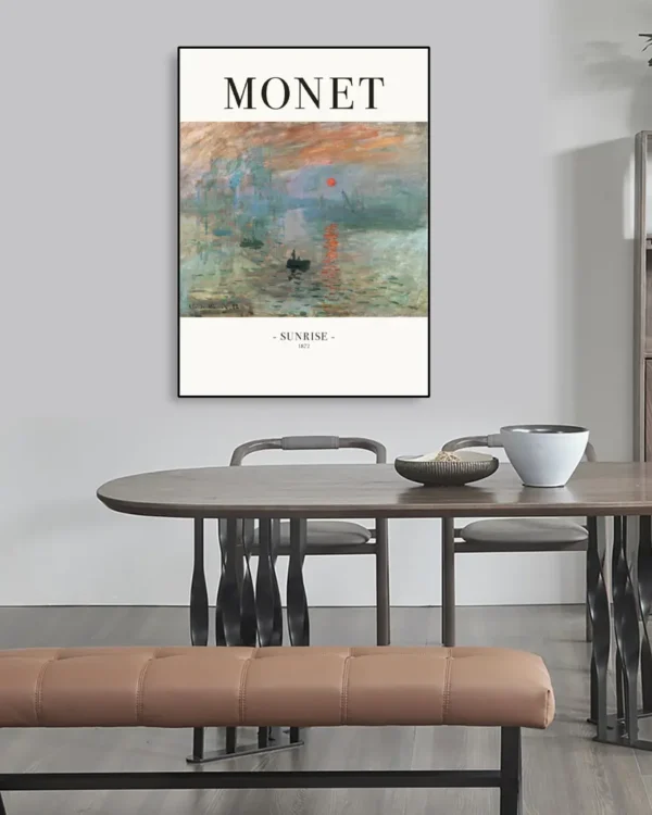 Sunrise, Impression - Claude Monet - Poster - Klassisk konst - Ramexempel