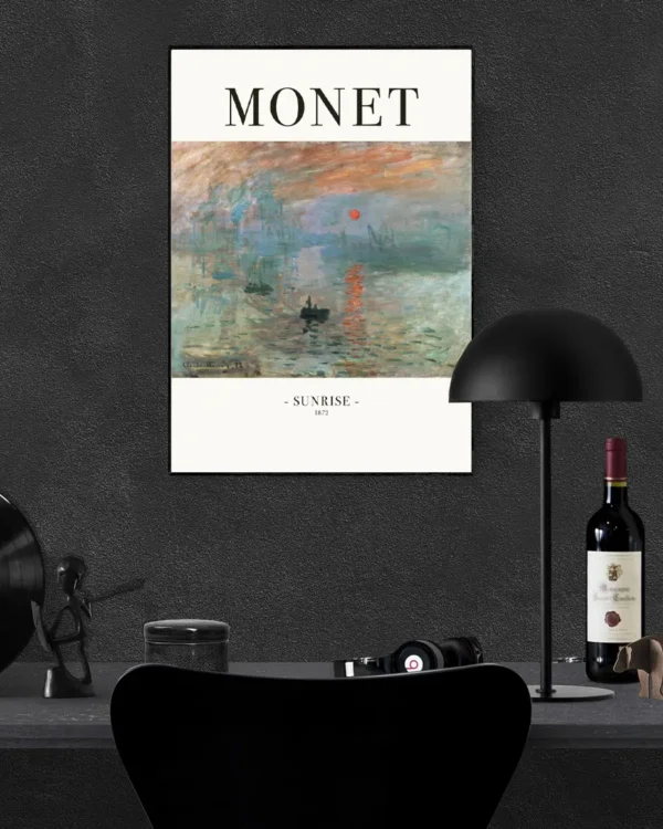 Sunrise, Impression - Claude Monet - Poster - Klassisk konst - Ramexempel