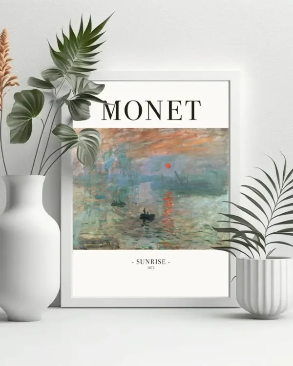 Sunrise, Impression - Claude Monet - Poster - Klassisk konst - Ramexempel