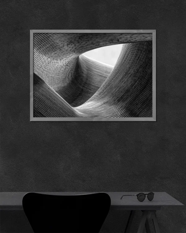 Lines - Poster - Svarvitt fotografi - Ramexempel