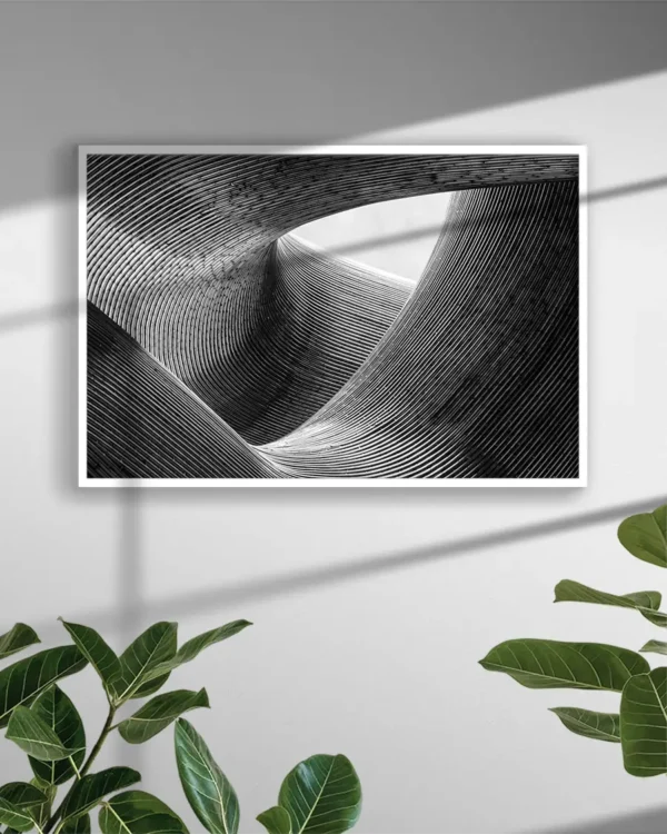 Lines - Poster - Svarvitt fotografi - Ramexempel