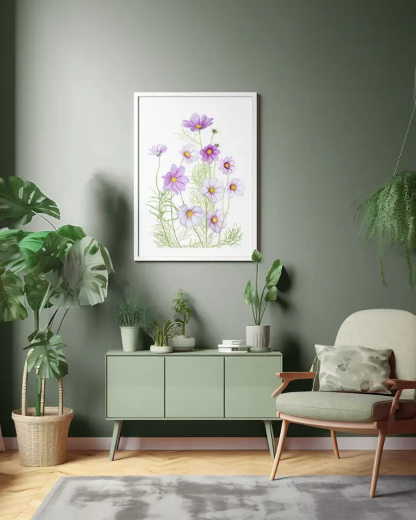 Cosmos Comfort - Rosenskära - Poster - Ramexempel