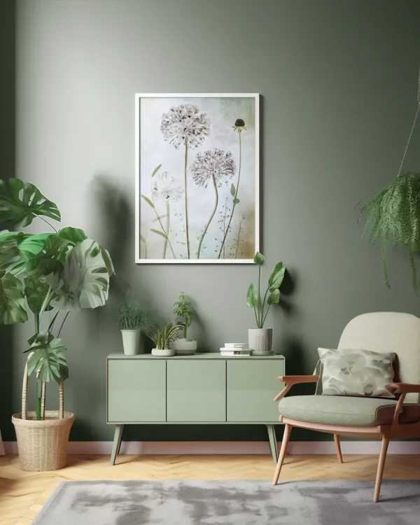 Allium - Prydnadslök - Poster - Fotografi - Ramexempel