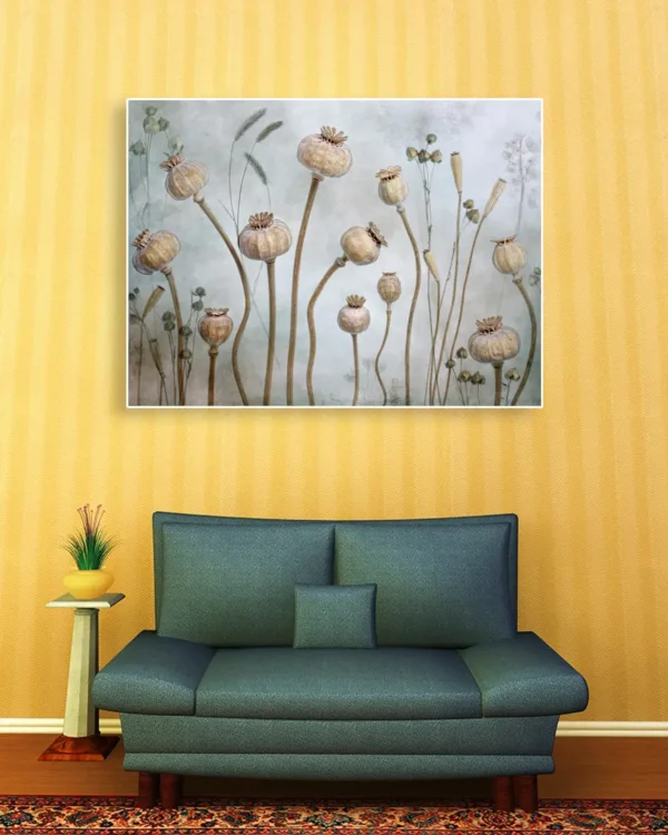 Papaver - Vallmokapslar - Poster - Ramexempel