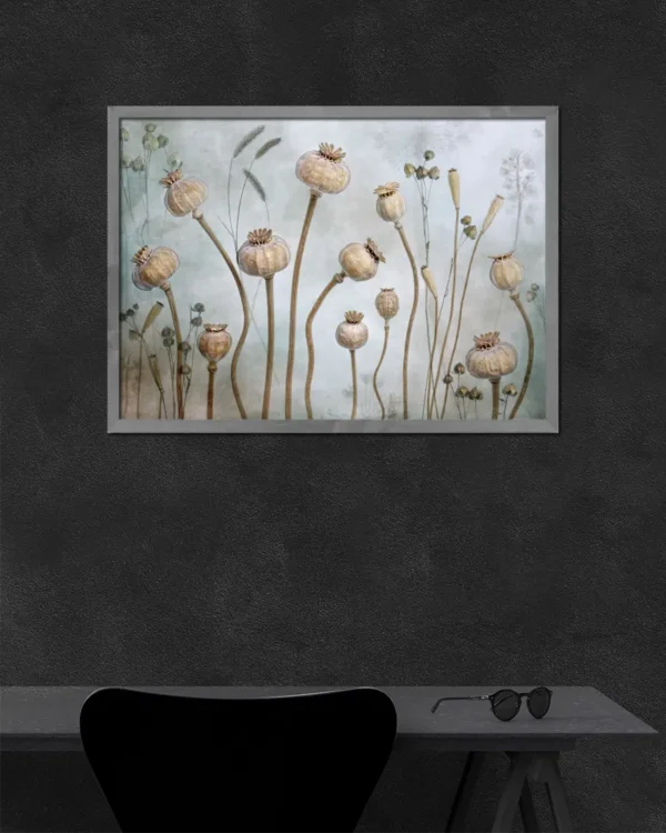 Papaver - Vallmokapslar - Poster - Ramexempel