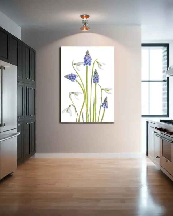 Muscari and Galanthus - Druvhyacint och Snödroppe - Poster - Ramexempel