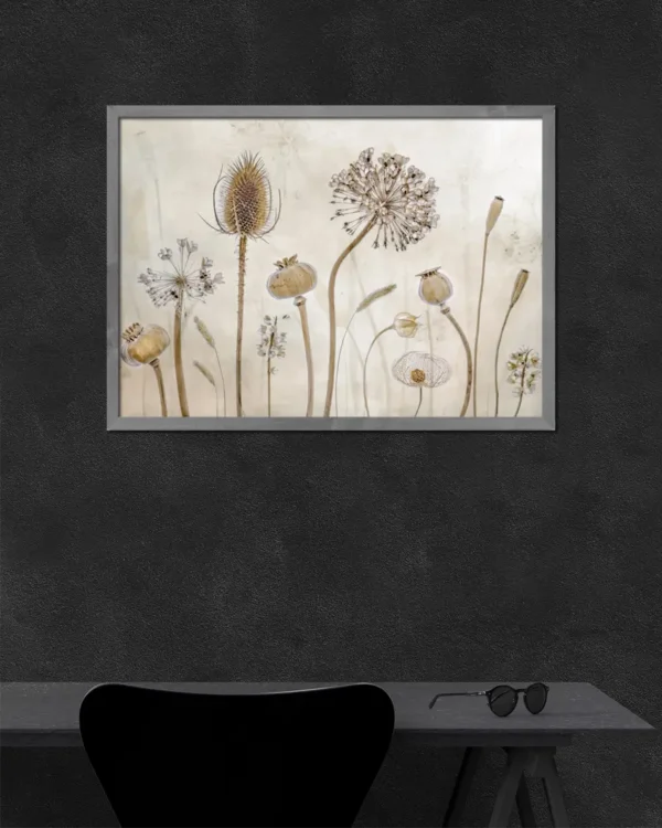 Growing Old - Torkade växter - Poster - Ramexempel