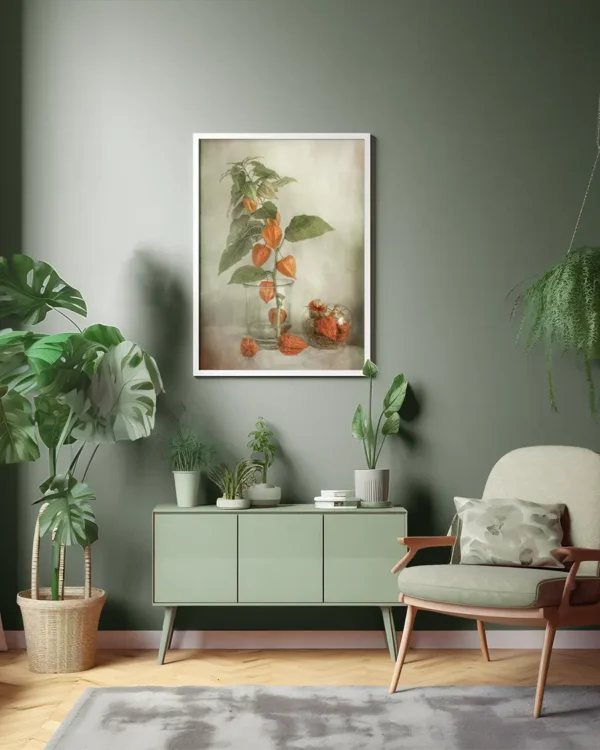 Lanterns - Physalis - Poster - Fotografi - Ramexempel