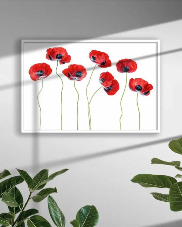 Ladybird Poppies - Fläckvallmo - Poster - Ramexempel