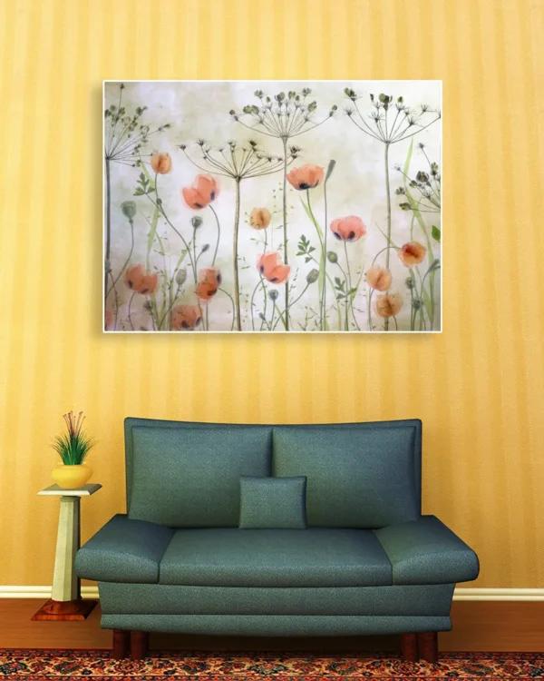 Poppy Meadow - Vallmo - Poster - Ramexempel