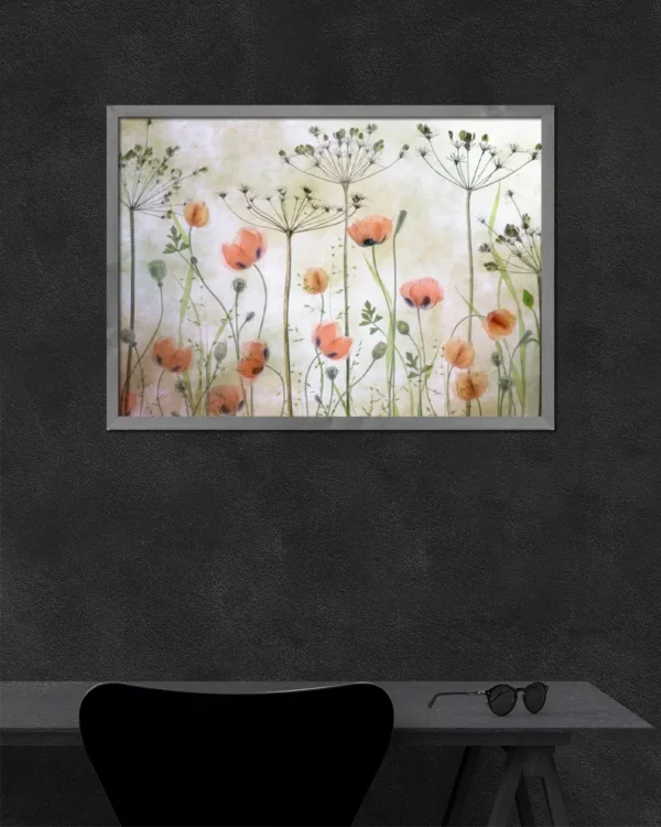 Poppy Meadow - Vallmo - Poster - Ramexempel