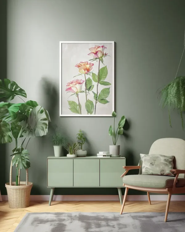 Roses - Poster - Fotografi - Ramexempel