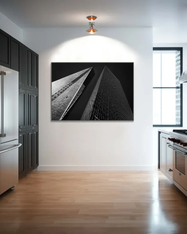 Heavenly neighbors - Poster - Svartvitt fotografi - Ramexempel