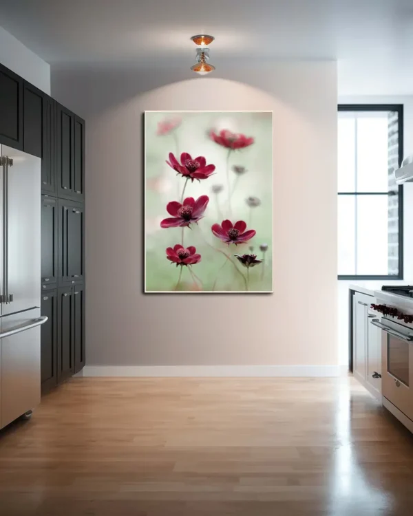 Cosmos sway - Chokladskära - Poster - Fotografi - Ramexempel