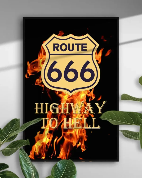 Route 666 - Highway To Hell - Poster - Ramexempel