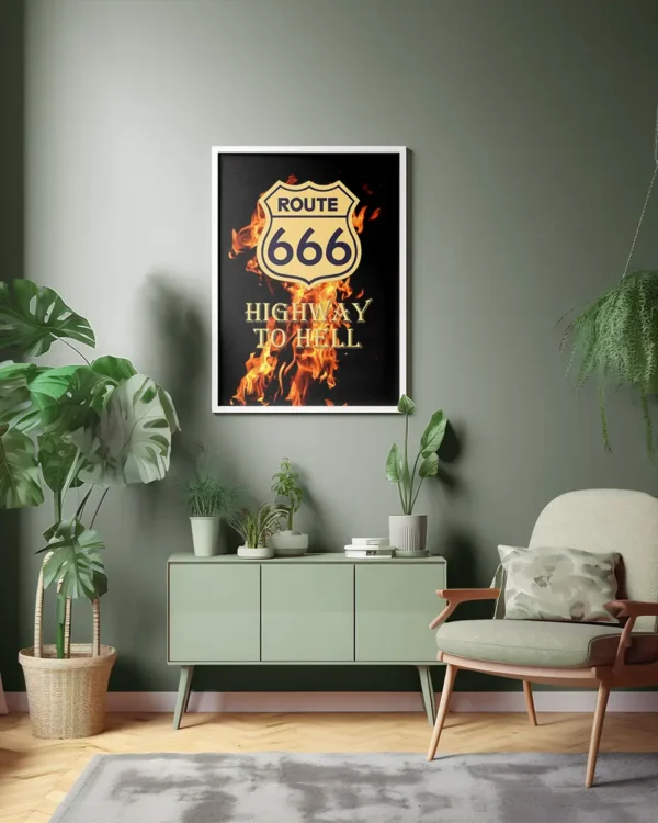 Route 666 - Highway To Hell - Poster - Ramexempel