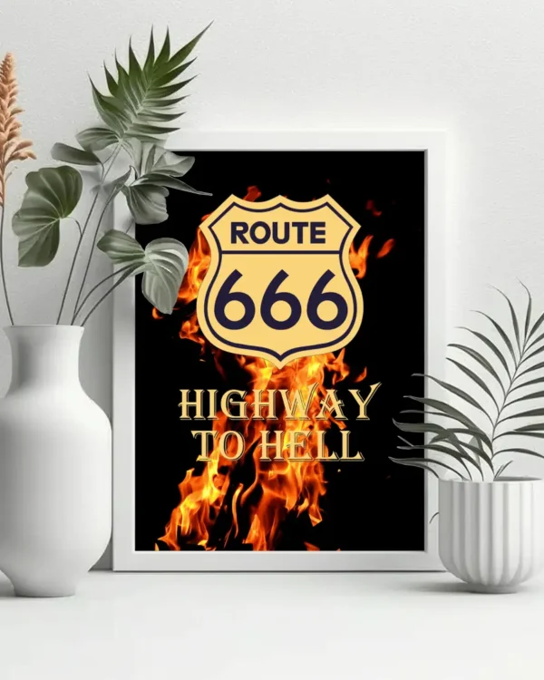 Route 666 - Highway To Hell - Poster - Ramexempel