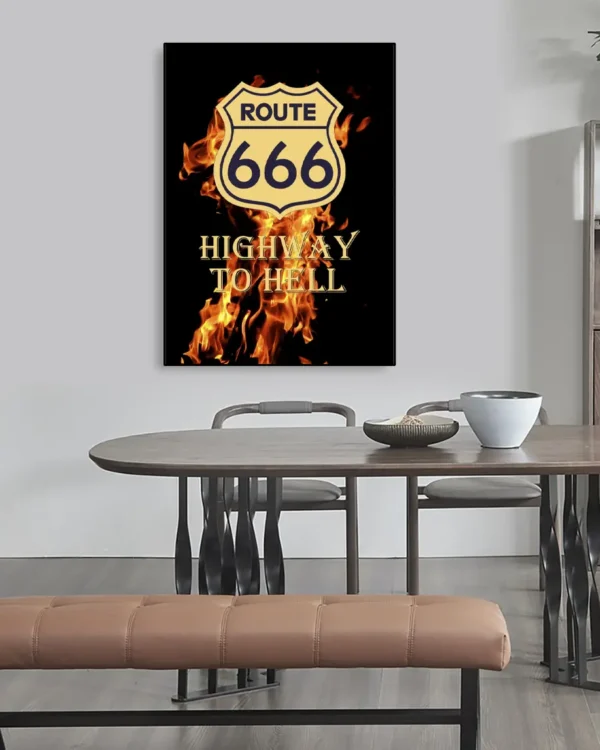 Route 666 - Highway To Hell - Poster - Ramexempel