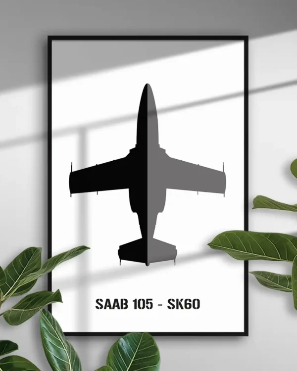 SAAB 105 - SK60 - Poster - Ramexempel