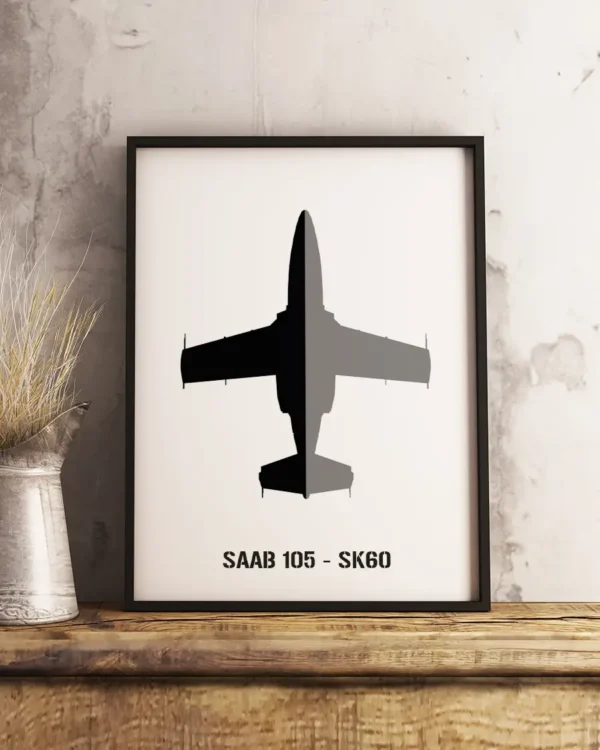 SAAB 105 - SK60 - Poster - Ramexempel
