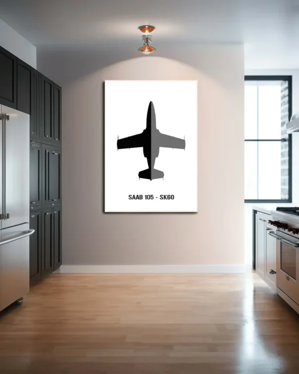 SAAB 105 - SK60 - Poster - Ramexempel