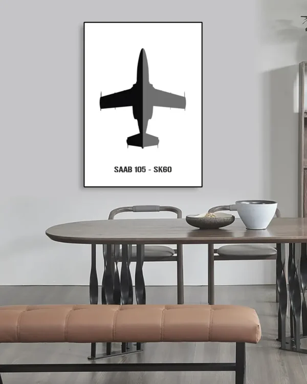 SAAB 105 - SK60 - Poster - Ramexempel