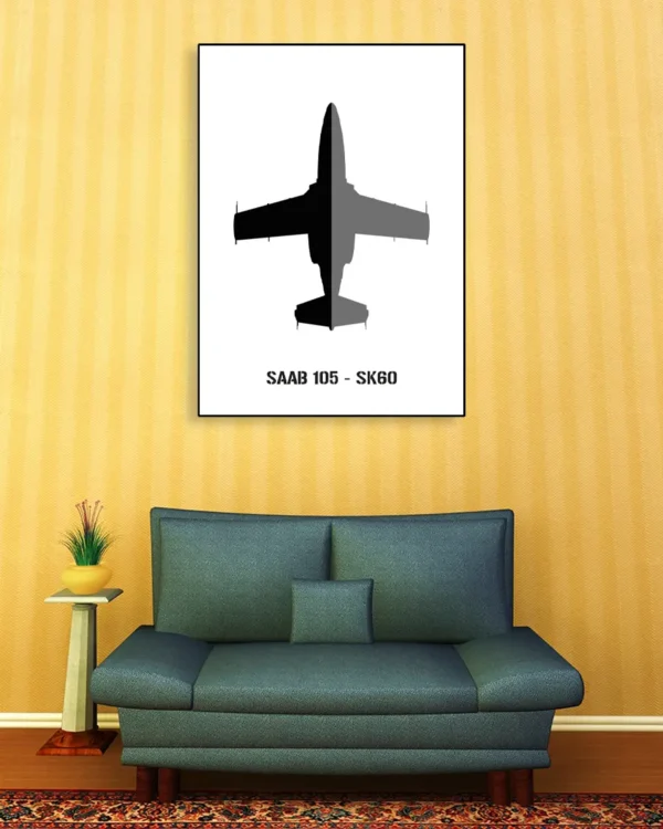 SAAB 105 - SK60 - Poster - Ramexempel