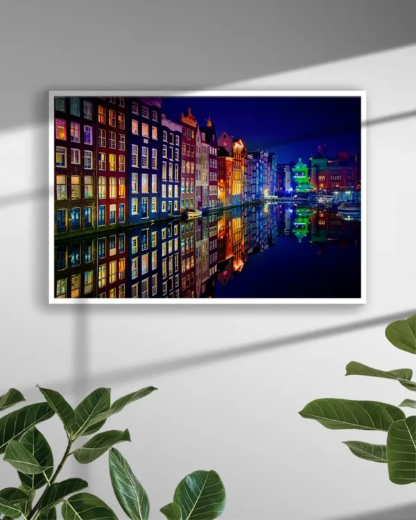 Amsterdam At Night 2017 - Poster - Fotografi - Ramexempel