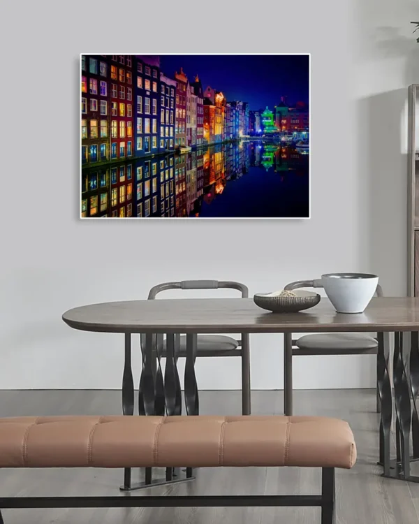Amsterdam At Night 2017 - Poster - Fotografi - Ramexempel